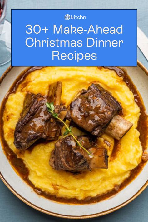 Maybe it’s getting a head start with just the main course or something sweet for dessert, or perhaps you prefer to get the bulk of the meal done ahead of time. From the appetizers to the main course to the sides and dessert, we’re sharing more than 30 recipes for festive make-ahead Christmas dinner. Christmas Dinner For A Crowd, Holiday Dinner Party Menu, Dinner Party Main Course, Christmas Dinner For Two, Dinner Party Entrees, Christmas Meat, Dinner Party Mains, Holiday Dinner Recipes, Christmas Main Dishes