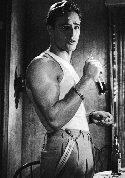 Marlon Brando, as only a young pup Marlon Brando James Dean, A Streetcar Named Desire, Hollywood Men, When You Smile, I'm With The Band, Marlon Brando, Hollywood Celebrities, You Smile, Classic Hollywood