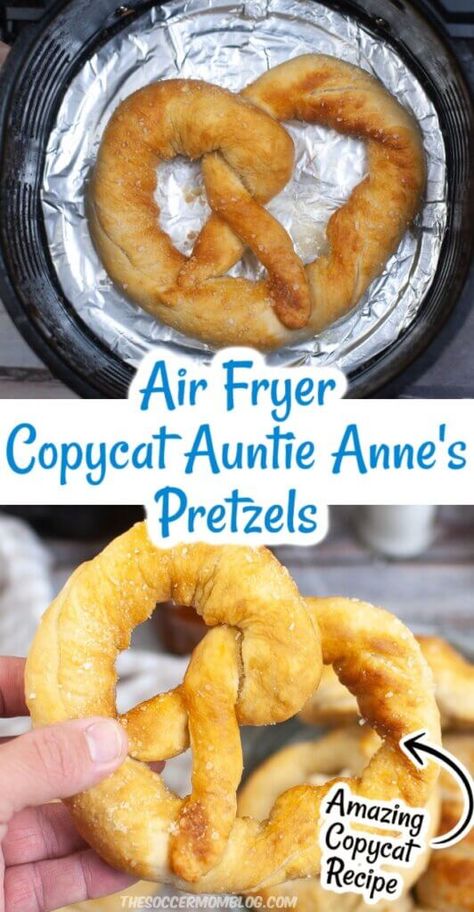 Air Fryer Pretzels, Auntie Anne, Honey Mustard Recipes, Air Fryer Recipes Dessert, New Air Fryer Recipes, Air Fryer Recipes Snacks, Soft Pretzel Recipe, Homemade Soft Pretzels, Air Fryer Oven Recipes