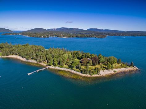 Faraway - The Knowles Company Southwest Harbor Maine, Maine Islands, Crafts Summer, Mount Desert Island, Guest Cabin, Open Ocean, Mansions For Sale, Island Art, Summer Cottage