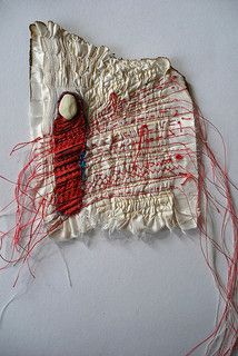 Women's Suffrage, Detail Couture, Sculpture Textile, Textil Design, Spirit Dolls, Red Thread, Textile Fiber Art, Thread Art, Art Textile