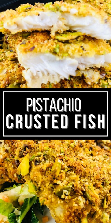 Air Fryer Dinner Recipes Fish, Pistachio Crusted Fish, Haddock Chowder Recipe, Pistachio Crusted Salmon, Flounder Recipes, Crusted Fish, Air Fryer Fish Recipes, Crusted Tilapia, Halibut Recipes