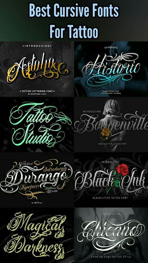 Best Cursive Fonts For Tattoo brush script fonts Font fonts #font #fonts #brushscriptfonts 12.758 Tattoo Lettering Generator, 200 Tattoo, Fancy Lettering Fonts, Cursive Tattoo Letters, Tattoo Typography, Fonts Numbers, Fancy Cursive Fonts, Tattoo Alphabet, Tattoo Font Styles