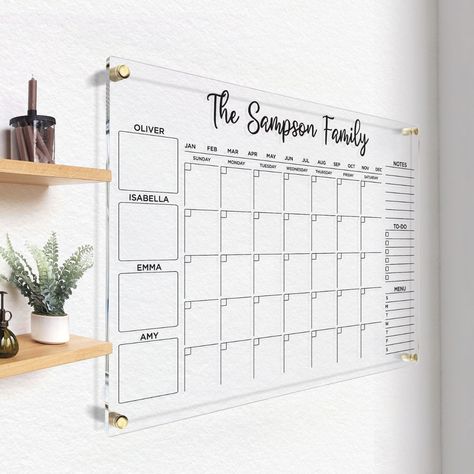 Wall Calendar Design, Vinyle Cricut, Calendar Designs, Acrylic Calendar, Dry Erase Board Calendar, Kalender Design, Diy Rangement, Dry Erase Boards, Dry Erase Calendar