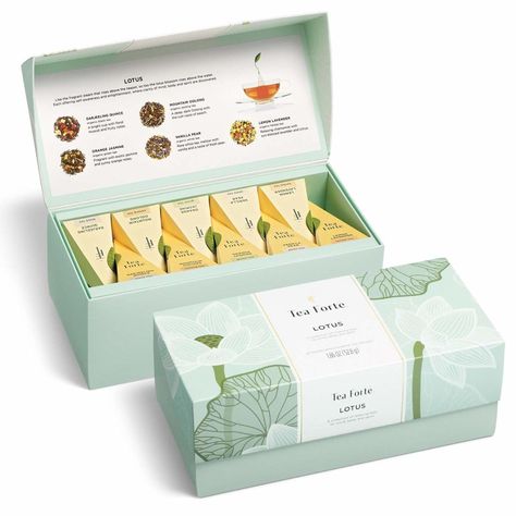 Tea Sampler Gift, Tea Desserts, Healthy Beverages, Tea Forte, Tea Packaging Design, Jasmine Green Tea, Tea Gift Sets, Relaxing Tea, Tea Sampler