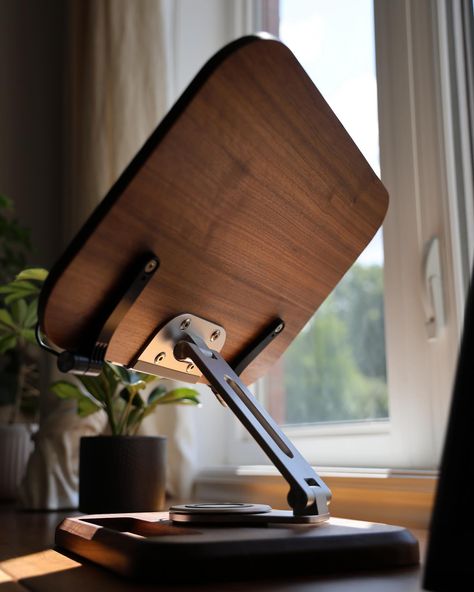 📖📚💻Upgrade your workspace with our 2-in-1 Adjustable Laptop Stand and Book Holder, crafted from luxurious black walnut wood. This premium, durable stand offers 360-degree adjustability for perfect viewing angles, blending functionality with elegance. Perfect for both laptops and books, it transforms your desk into a sophisticated, productive haven. 🎧 #WorkspaceGoals #LaptopStand #HomeOffice #BlackWalnut #DeskAccessories #ProductivityBoost #LuxuryDesign #TechGadgets #BookHolder #ErgonomicDesi...