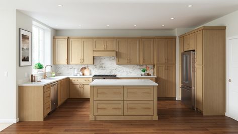 Light Wood Finish, Semi Custom Cabinets, Shaker Door Styles, Bathroom Vanities Without Tops, Stained Doors, Shaker Doors, Allen Roth, Corner Wall, Bathroom Vanity Cabinets