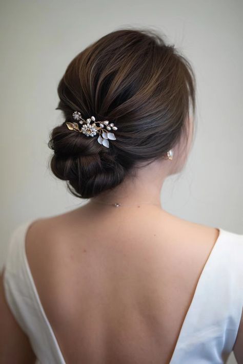 Wedding Hairstyles Updo Asian Hair, Engagement Updo Hairstyles, Engagement Hairstyles Updo, Wedding Hairstyles Updo Brown Hair, Indian Updo Hairstyles Weddings, Wedding Dresses Hairstyles, Hair Do For Engagement, Filipiniana Wedding Hairstyle, Rambut Pengantin Wedding Hairstyles