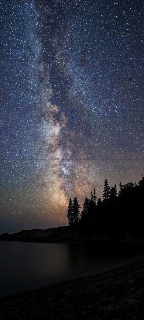 Milkyway Galaxy over Little Hunters Beach-Maine-U.$.A. by ArtWithACamera cropped mobile wallpaper 1080x2400 Little Kanha Ji Images, Milkyway Galaxy, Graphic Shapes Design, Hadrians Wall, Samsung Galaxy Wallpaper, Milky Way Galaxy, Beautiful Scenery Nature, Beautiful Nature Pictures, Starry Sky