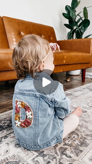 Farm Neighborhood, Material Color Palette, Baby Denim Jacket, Customised Denim Jacket, Daisy Farm, Boy Sewing, Learning To Embroider, Embroidered Jean Jacket, Diy Embroidery Kit