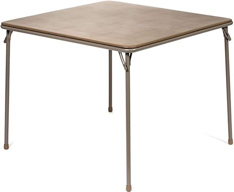 Amazon.com: XL Series Square Folding Card Table (38") - Easy-to-Use Collapsible Legs for Portability and Storage - Vinyl Upholstery for Convenient Cleaning - Steel Construction, Wheelchair Accessible (Beige): Furniture & Decor Folding Card Table, Padded Folding Chairs, Accessible Beige, Card Table, Retirement Community, Plastic Tables, Game Table, Wheelchair Accessible, Glass Dining Table