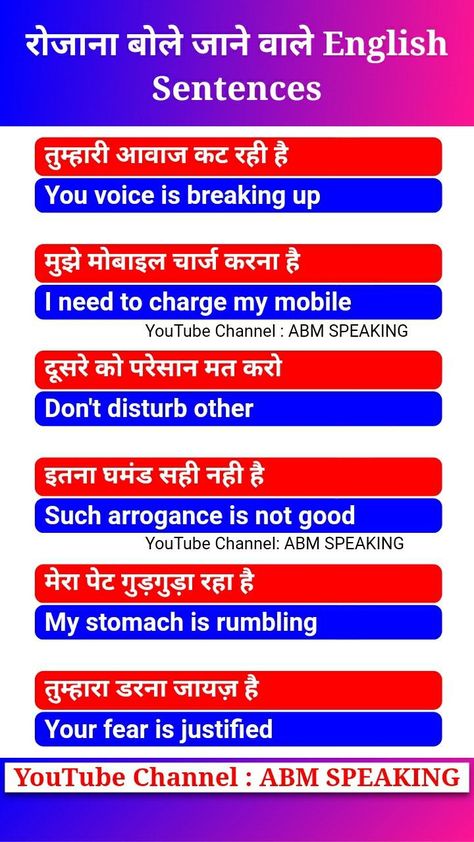 English To Hindi Sentences For Daily Use, Daily Life English Sentence, Daily Conversation English To Hindi, Hindi Conversation Sentences, English Hindi Sentences, English Sentences For Daily Use In School, Small Sentences In English, Daily English Sentences, Tenses English Grammar In Hindi