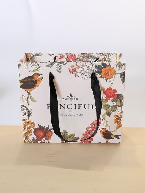 Multicolor    Paper Animal,Floral,Letter Gift Bags Embellished   Event & Party Supplies Paper Bag Ideas Design, Gift Bag Design Ideas, Printed Paper Bags, Paper Bag Flowers, Floral Packaging, Shopping Bag Design, Floral Graphic Design, Paper Bag Design, Print On Paper Bags