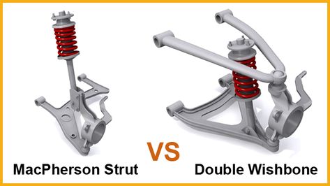 MacPherson Strut vs Double Wishbone Suspension (Pros and Cons) Double Wishbone Suspension, Car Suspension System, Honda Modified, Student Car, Car Suspension, Chassis Fabrication, Off Road Buggy, Automobile Engineering, Automotive Mechanic