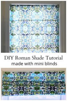 Learn how to make this easy and affordable fabric roman shade from inexpensive mini-blinds in this step by step tutorial. #fabricproject #DIYblinds #Romanblinds #homedecor #windowtreatment Diy Roman Shade From Mini Blinds, Roman Shade From Mini Blind, How To Make A Roman Shade Tutorials, Roman Shades From Blinds, How To Make Roman Shades From Blinds, How To Make Roman Blinds Step By Step, Mini Blinds Ideas Diy Projects, Diy Fabric Blinds, How To Make Roman Shades Step By Step