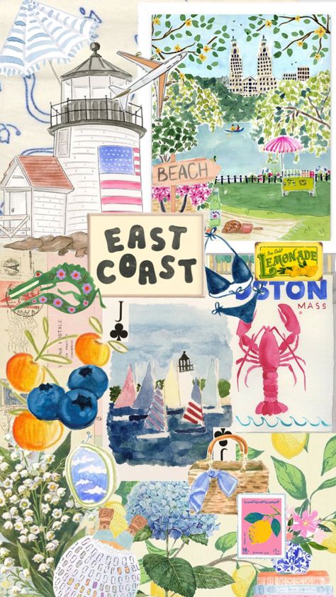 east coast!! ⚓️🫐🍯 #wallpaper #vintage #foryou East Coast Wallpaper, East Coast Aesthetic, Coast Aesthetic, Wallpaper Vintage, Aesthetic Collage, Aesthetic Iphone Wallpaper, Travel Aesthetic, East Coast, Iphone Wallpaper