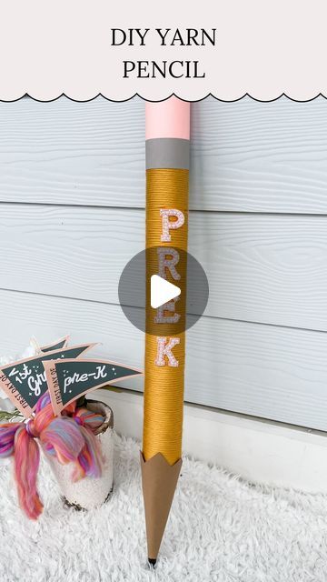 Kelsi Savage on Instagram: "✏️ Back to School DIY ✏️ #walmartpartner⁣ ⁣ When I found this thick yellow yarn @walmart I knew it would be perfect to add to a DIY pool noodle pencil!! These are so fun to make for a back to school photo prop or decoration and I found all the supplies at Walmart! Just cut your pool noodle in half, wrap with the yarn using hot glue and then use card stock to create a pencil look! You can also use sticker letters to represent their grade!⁣ .⁣ .⁣ .⁣ .⁣ #diy #diycraft #backtoschool #diycrafts #backtoschoolcrafts #abc123 #diydecor #craftymom" Pool Noodle Pencil Back To School, Pool Noodle Letters, Pool Noodle Pencil Diy, Sticker Letters, Yellow Yarn, Photo Hacks, Diy Pencil, Broken Crayons, Back To School Crafts