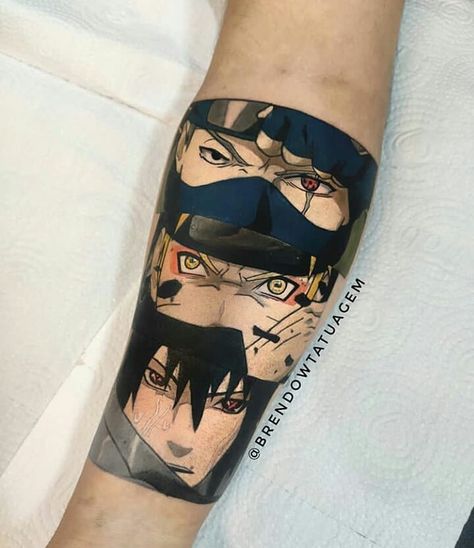 1,574 Me gusta, 1 comentarios - AnimeTattoo (@animetatto) en Instagram: "Kakashi, Naruto, Sasuke, Goku, Gohan & Tanjiro 😍😍🔥 is awesome @brendowtatuagem 😍😍 Follow me and Tag…" Luis Tattoo, Charizard Tattoo, Kakashi Tattoo, Tato Naruto, Dragon Ball Tattoo, Manga Tattoo, Marvel Tattoos, Clever Tattoos, Naruto Tattoo