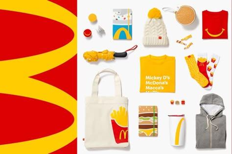 McDonald’s is selling merchandise made for its biggest fans, just in time for the holidays | AdAge Happy Meal Box, A Level Art Sketchbook, Vi Design, Brand Kit, Branding Mockups, Creative Packaging Design, Creative Packaging, Flagship Store, Creative Advertising