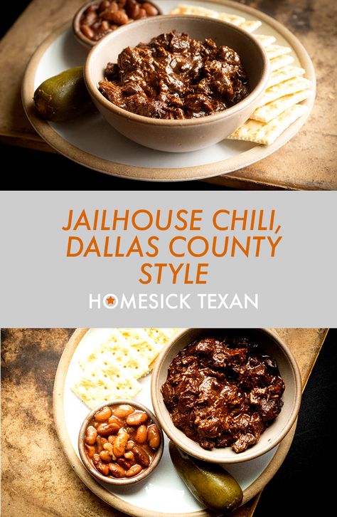 Jailhouse chili, Dallas County style | Homesick Texan Beef Soups, Paleo Comfort Food, Texas Recipes, Homesick Texan, Southwest Recipes, Chili Chili, Pepper Recipes, The Saturday Evening Post, Quick And Easy Soup