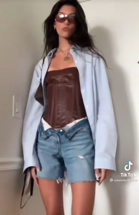 Big Belt Outfit, Nyfw 2023, Stile Kylie Jenner, Cooler Style, Corset Outfit, Nyfw Street Style, Looks Street Style, Mode Inspo, 가을 패션