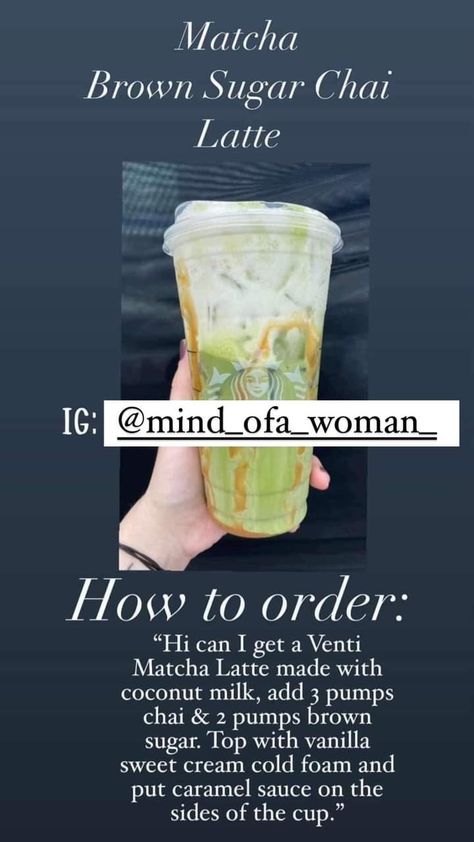 Iced Matcha Latte Recipe Starbucks, Matcha Chai Latte Starbucks, Dunkin Matcha Order, Iced Matcha Latte Starbucks Order, Matcha Latte Starbucks Order, Starbucks Matcha Green Tea Latte Recipe, Matcha Latte Recipe Starbucks, Chai Matcha Latte, Caramel Latte Starbucks