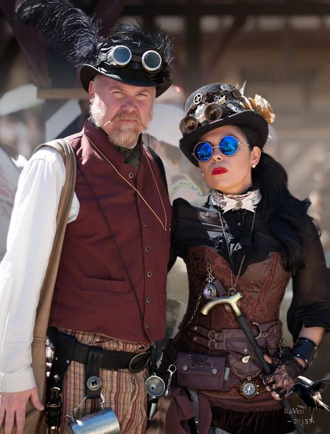 https://flic.kr/p/CWux84 | "Steampunk Society" @ the ARF | "Steampunk Society" @ the ARF Arizona Renaissance Festival "Time Travel" weekend. Apache Junction, AZ Photos by RaVen - 2015 www.photosbyraven.com Steampunk Diy Costume, What Is Steampunk, Steampunk Fashion Women, Mode Steampunk, Steampunk Halloween, Fair Outfits, Steampunk Women, Steampunk Cosplay, Steampunk Diy