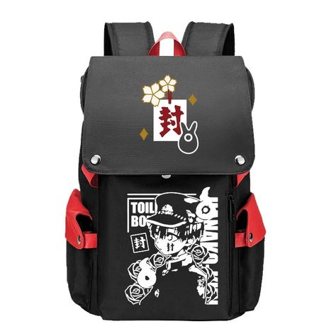 Anime: Toilet Bound Hanako Kun Material: Oxford Size: 48x34x21cm Japanese Sweater, Toilet Bound Hanako, Large Backpack Travel, Fox Bag, Anime School, Toilet Bound Hanako Kun, Large Travel Bag, Red Backpack, Student Bag