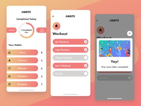 Habit Tracking App Concept by Mohammad Hammad Business Infographic Design, App Concept, Ui Patterns, App Interface Design, Habit Tracking, Tracking App, Graphic Projects, Android App Development, App Interface