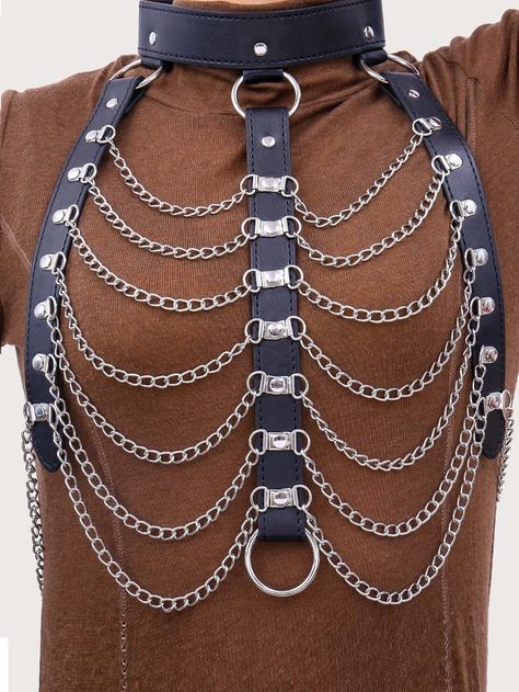 Harness Outfit, Chubby Fashion, Body Chains, Gothic Accessories, Gothic Steampunk, Plus Size Fashion For Women, Body Chain Jewelry, Gothic Style, Fashion Sale