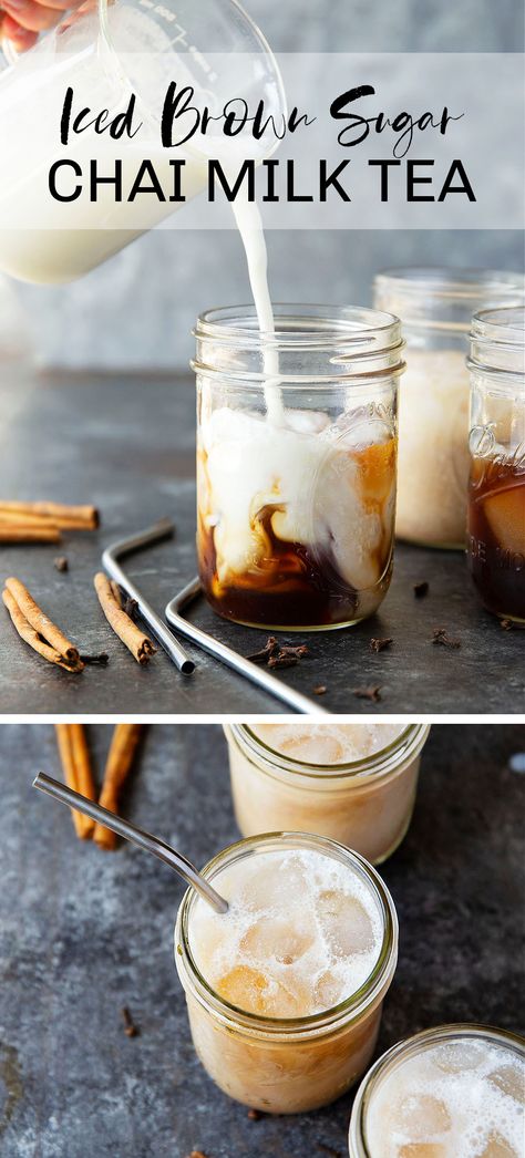 Creamy Chai Tea, Chai Boba Tea Recipe, Chai Bubble Tea, Chai Milk Tea, Milk Chai Tea, Iced Milk Tea, Chai At Home, Chai Milk, Milk Tea Recipe