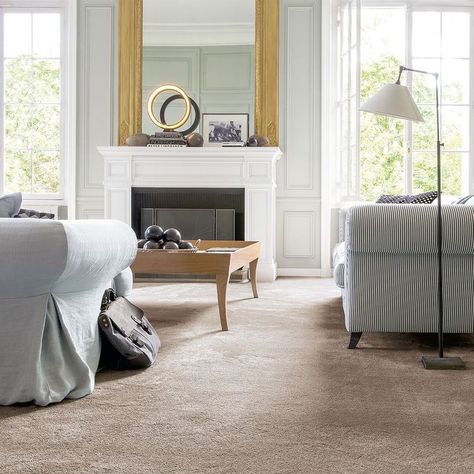 50 Living Room Carpet Ideas Beige Carpet Living Room, Brown Carpet Living Room, Brown Couch Living Room, Classy Living Room, Textured Carpet, Brown Carpet, Small Apartment Living Room, White Carpet, Neutral Living Room