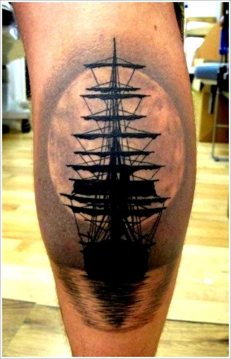 tattoo pridces | Here are some of the top favorites: Pirate Ship Tattoo, Boat Tattoo, Sunset Tattoos, Pirate Tattoo, Kunst Tattoos, Nautical Tattoo, Ship Tattoo, Leg Tattoo Men, Calf Tattoo