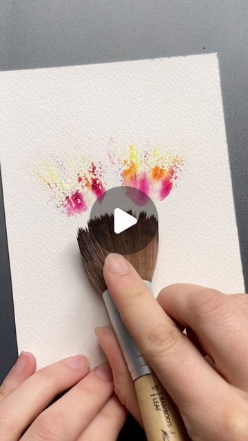 Watercolor Flower Art For Beginners, 2024 Watercolor, Loose Watercolour, Abstract Watercolor Flower, Loose Watercolor Paintings, Loose Watercolor Flowers, Watercolor Beginner, Diy Watercolor Painting, Make Up Brush