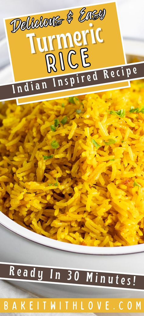 Flavorful Turmeric Rice Side Dish Turmeric Rice, Rice Side, Colored Rice, Yellow Rice, Easy Side Dish, Side Dish, Rice, Yellow