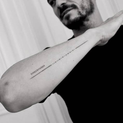 150+ Mind Blowing Morse Code Tattoos (2023) - TattoosBoyGirl Morse Code Tattoos, Morse Code Tattoo Ideas, Code Tattoo Ideas, Line Tattoo Arm, Code Tattoo, Morse Code Tattoo, Fighter Tattoo, Tattoos 2023, Karma Tattoo