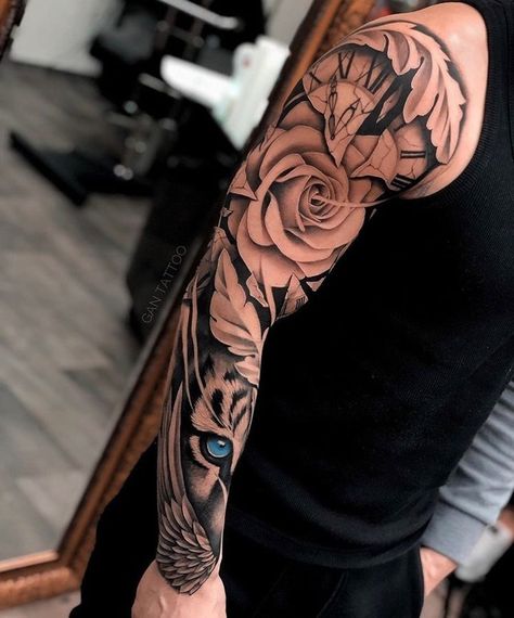 Tato Realis, Family Sleeve Tattoo, Voll Arm-tattoos, Tato Dada, Cool Half Sleeve Tattoos, Lion Tattoo Sleeves, Half Sleeve Tattoos Drawings, Men Tattoos Arm Sleeve, Tato Lengan