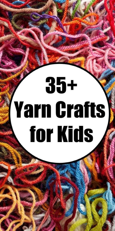 35+ Fun and easy yarn crafts for toddlers to teens. Lacing, winding, wrapping, early sewing, knitting and weaving activities. Outdoor ornaments, indoor ornaments, Christmas ornaments and wall art. Your kids will never be bored again! #HappyHooligans #Easy #Yarn #Crafts #Kids #Toddlers #Preschool #Elementary #Tweens #Teens #YarnCrafts #Lacing #Knitting #Weaving #Activiites #FineMotor #Skills Elementary Age Crafts, Easy Wool Crafts, Yarn Crafts For Kids Easy, Crochet For Kids Beginner, Things To Make With Wool, Wool Crafts For Kids, Club Ideas For Kids, Craft With Wool, Macrame For Kids