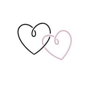 Two Interlocking Heart Tattoos, Linked Hearts Tattoo, Simple Heart Tattoo Designs, Double Heart Tattoo, Infinity Love Tattoo, Two Hearts Tattoo, Simple Heart Tattoos, Tribute Tattoos, Tattoos With Kids Names