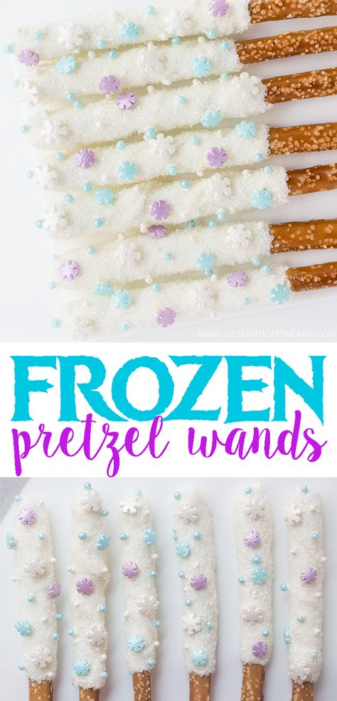 Recipe Archives - Page 2 of 14 - Young At Heart Mommy Pretzel Wands, Disney Party Foods, Frozen Birthday Party Food, Frozen Pretzels, Frozen 3rd Birthday, Elsa Birthday Party, Frozen Bday Party, Disney Frozen Birthday Party, Chocolate Dipped Pretzels