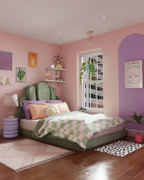 Colorful Apartament Blender Scene 🚨 Blender Scene (Works only on blender NOT IN GAME) Eevee + Cycles T.O.U Do not to re-upload... Pastel Room Decor, Makeover Bedroom, Dekorasi Kamar Tidur, Pastel Room, Cute Bedroom Decor, Redecorate Bedroom, घर की सजावट, Apartment Decor Inspiration, Dream Room Inspiration