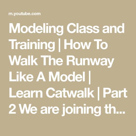 Modeling Class and Training | How To Walk The Runway Like A Model | Learn Catwalk | Part 2 We are joining the models for some runway walk classes as part of... Runway Walk, How To Walk, Runway Models, Walking, The Creator, Train, Models