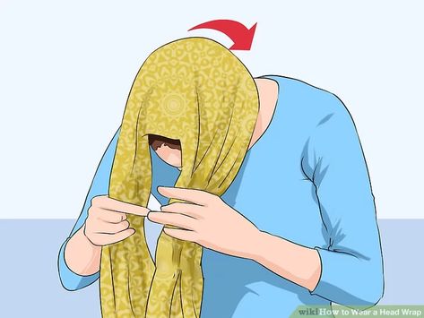 How to Wear a Head Wrap - wikiHow How To Sew A Boho Head Wrap, Head Wrap How To, Silk Scarf Tying Tutorials Head Wraps, How To Wear Head Wraps, How To Head Wrap, Chemo Hair Wraps Head Coverings, Diy Head Wraps For Women, How To Tie A Head Wrap, How To Wear A Head Scarf