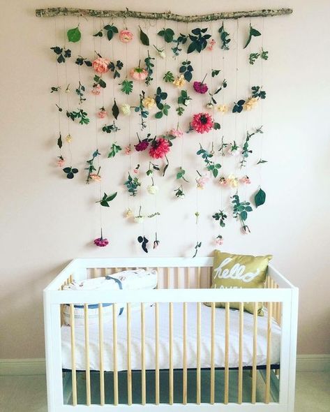 Nursery Flower Decor  #futurebabies #nursery #nurseryideas #nurseryideas #kids #floral #decor Crib Design, Baby Nursery Inspiration, Baby Sleep Problems, Floral Nursery, Baby Bedroom, Baby Nursery Decor, Nursery Inspiration, Woodland Nursery