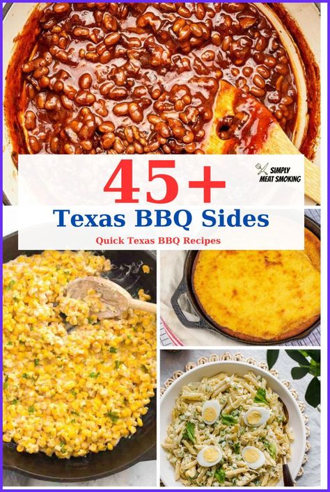 Discover an array of Texas BBQ sides that will enhance any barbecue spread. From hearty BBQ salads to classic Texas BBQ chicken, these sides are designed to complement your main dishes perfectly. Whether you're hosting a casual get-together or a grand feast, these Texas BBQ recipes are sure to impress. Click to see the recipe and elevate your BBQ experience. Texas Bbq Sides, Bbq Side Dishes Black People, Bbq Dishes Ideas, Texas Food Recipes, Bbq Ribs Sides Dishes, Texas Bbq Recipes, Bbq Ribs Sides, Texan Recipes, Potato Salad Creamy