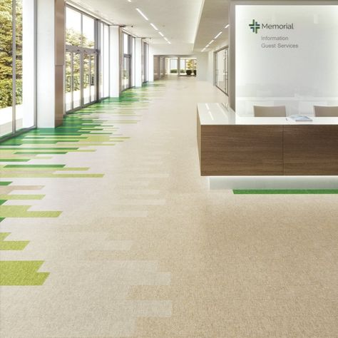 Floor Pattern Design, School Floor, Asma Kat, Modular Carpet, Hospital Interior, Lvt Flooring, Resilient Flooring, Interior Design Boards, Hospital Interior Design