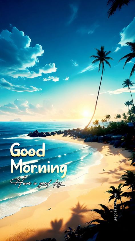 Beautiful Good Morning, beach theme wallpaper Beach Theme Wallpaper, Good Morning Beach, Visiting Card Templates, Morning Beach, Theme Wallpaper, Beautiful Good Morning, Peaceful Moments, Diwali Images, Graphic Design Company