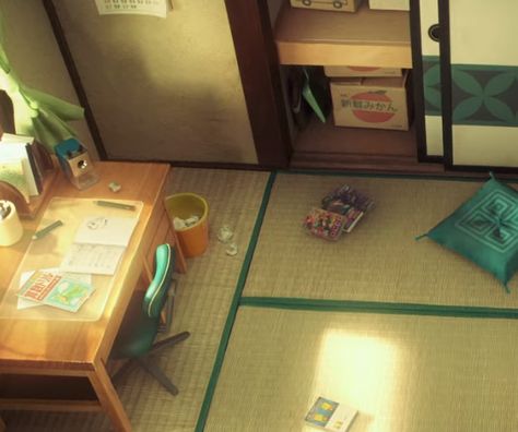 Nobita Nobi's bedroom study in Stand by Me Doraemon. Doraemon Studying, Nobita Studying, Doraemon House, Dr Script, Hogwarts Student, Inspo Art, Study Table, Bedroom Study, Home Learning