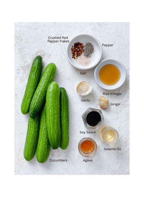 Pickle Cucumber Recipes, Spicy Cucumber Salad Asian, Cucumber Pickle Recipes, Cucumber Meals, Pickled Cucumber Recipe, Cucumber Salad Recipes, Korean Cucumber Salad, Cucumber Salad Vinegar, Korean Cucumber