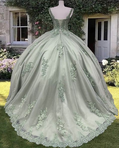 Sage Green Quinceanera Dress, Light Green Quince Dress, Sage Quinceanera Dress, Light Green Wedding Dress, Sage Green Quince Dress, Sage Green Quinceanera Theme, Sage Green Ball Gown, Light Green Quinceanera Dresses, Corset Quinceanera Dresses